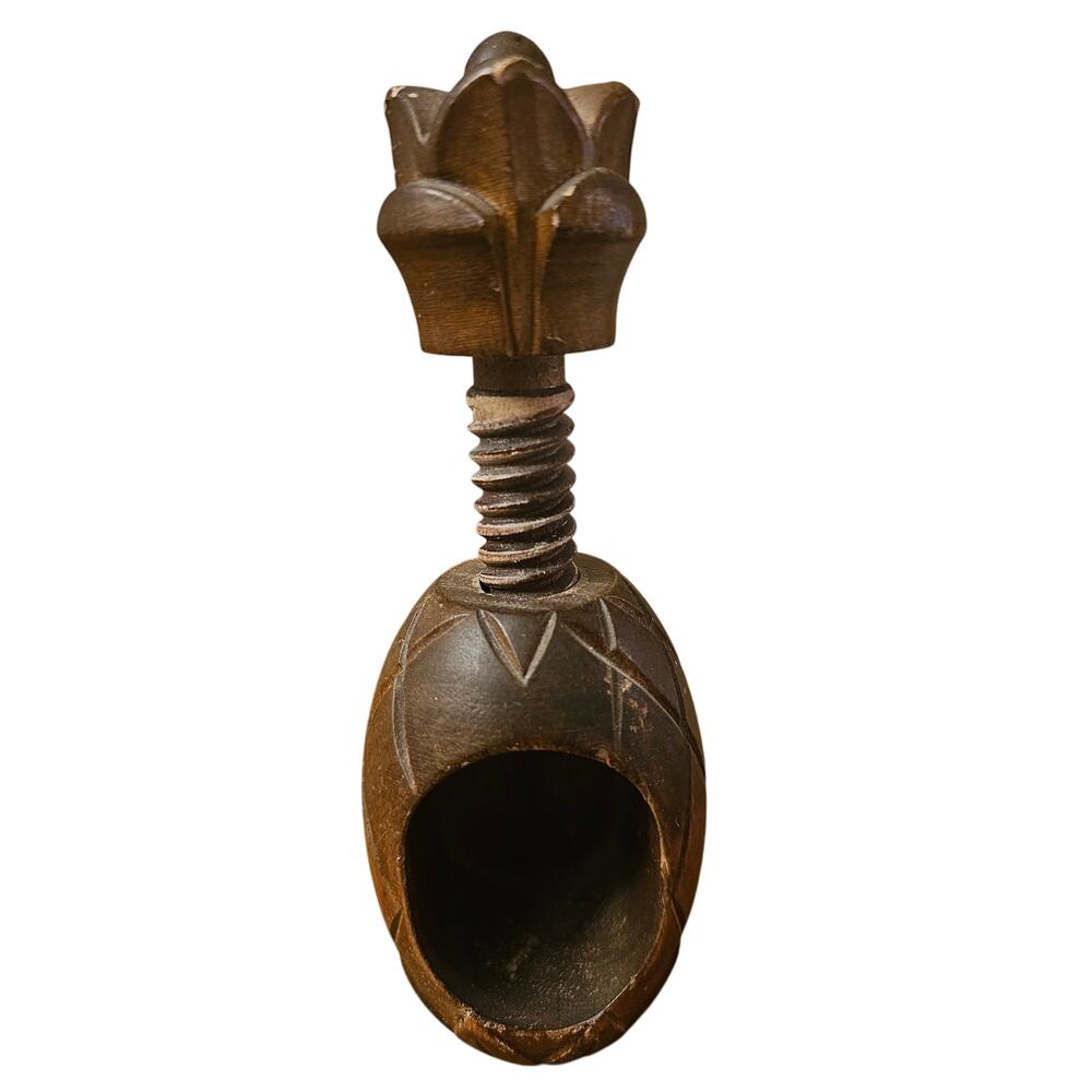 Vintage Gallery Originals Wooden Pineapple Nutcracker Carved 1984 Decor  (gg240)